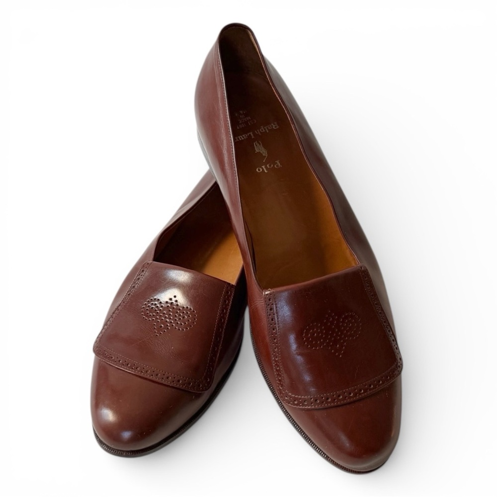Polo Ralph Lauren Italy Brown Leather Kilty Loafer | 11